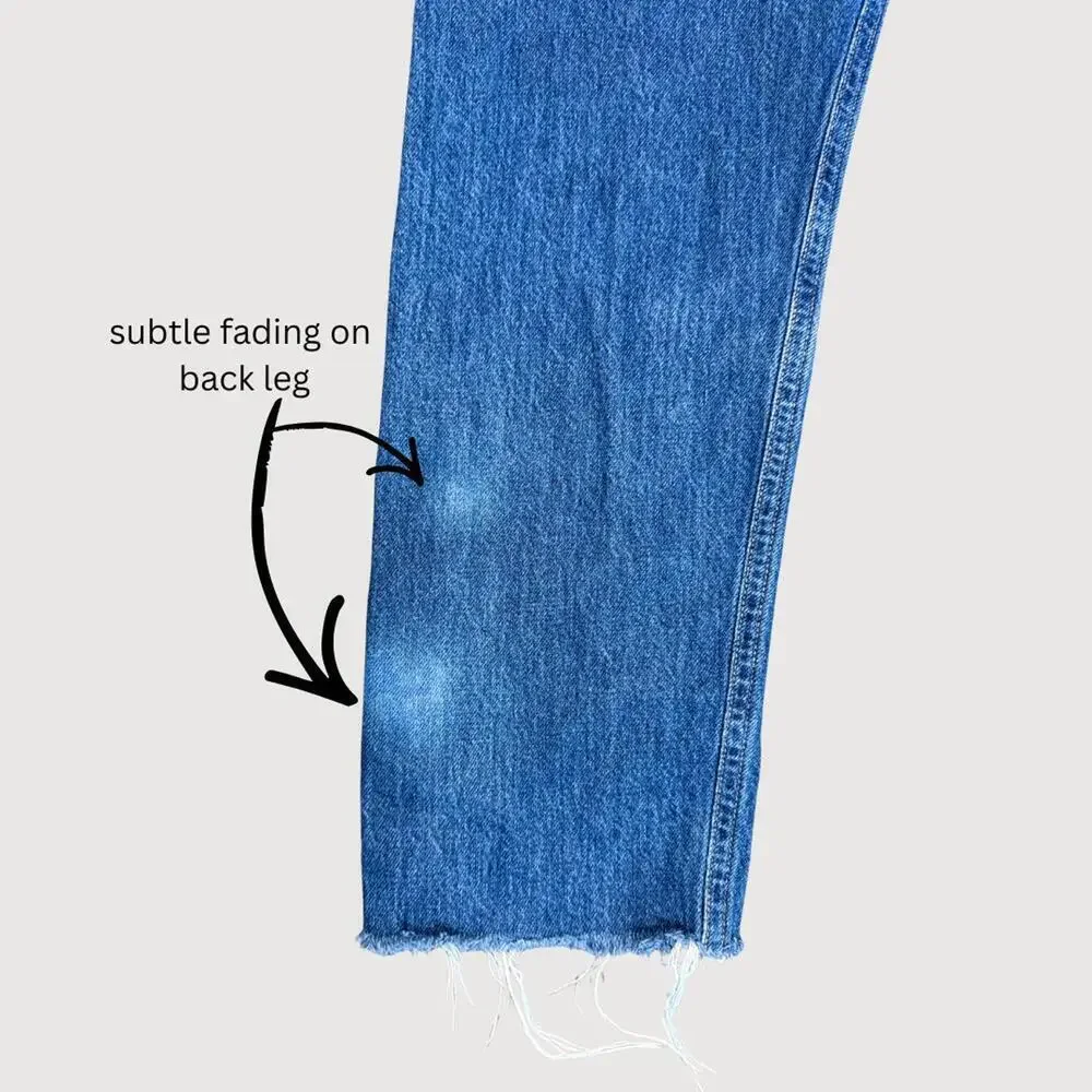AGOLDE Riley Slim Straight Crop Jeans | Medium Blue Wash | Raw Hem - Picture 8 of 8